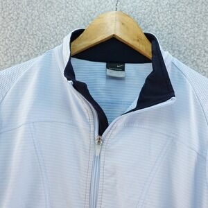 Nike Sphere Dry Womens‎ M Full Zip Jacket Athletic Blue Lightweight Running Top